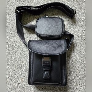 Coach Black Charter North South Crossbody